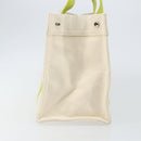 HERMES Bora Bora PM Tote Bag Canvas White Silver Auth hk3008-3