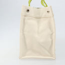 HERMES Bora Bora PM Tote Bag Canvas White Silver Auth hk3008-4