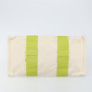 HERMES Bora Bora PM Tote Bag Canvas White Silver Auth hk3008-5