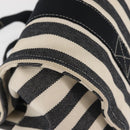 HERMES Cannes PM Hand Bag Canvas White Black Auth hk3009-10