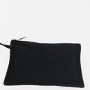 HERMES Cannes PM Hand Bag Canvas White Black Auth hk3009-19