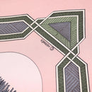 HERMES Carre 90 Scarf ""CUIRS DU DESERT"" Silk Pink Auth hk3011-11