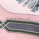 HERMES Carre 90 Scarf ""CUIRS DU DESERT"" Silk Pink Auth hk3011-12