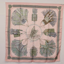 HERMES Carre 90 Scarf ""CUIRS DU DESERT"" Silk Pink Auth hk3011-13