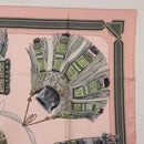 HERMES Carre 90 Scarf ""CUIRS DU DESERT"" Silk Pink Auth hk3011-4