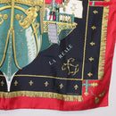 HERMES Carre 90 Scarf ""VUE DU CAROSSE DE LA GALERE LA REALE "" Silk Auth hk3012-10