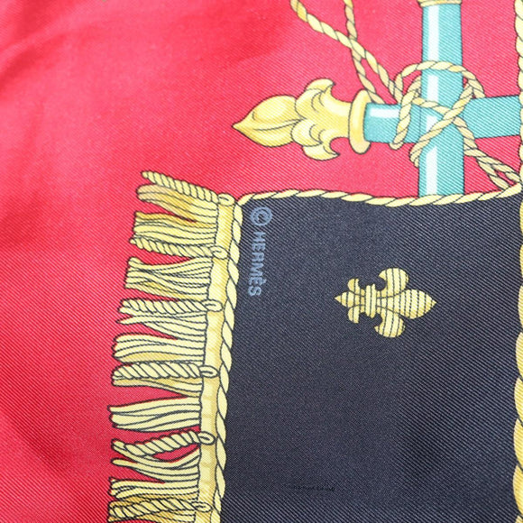 HERMES Carre 90 Scarf ""VUE DU CAROSSE DE LA GALERE LA REALE "" Silk Auth hk3012