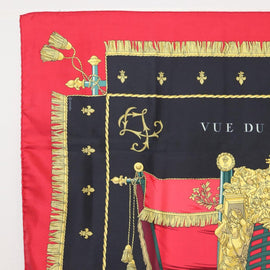 HERMES Carre 90 Scarf ""VUE DU CAROSSE DE LA GALERE LA REALE "" Silk Auth hk3012 - 0