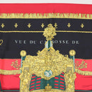 HERMES Carre 90 Scarf ""VUE DU CAROSSE DE LA GALERE LA REALE "" Silk Auth hk3012-3