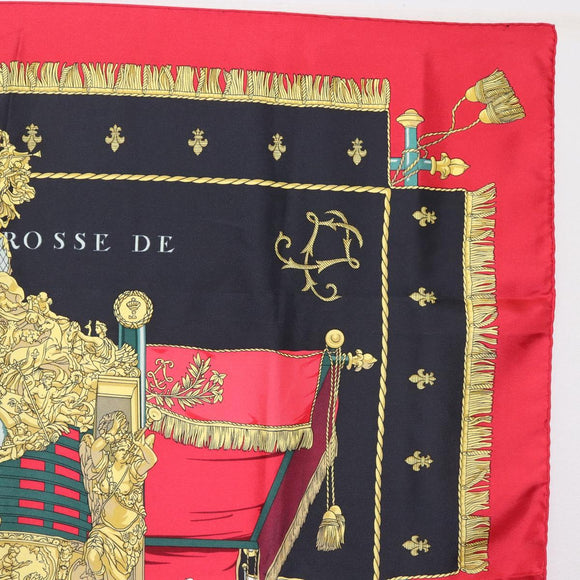 HERMES Carre 90 Scarf ""VUE DU CAROSSE DE LA GALERE LA REALE "" Silk Auth hk3012
