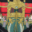 HERMES Carre 90 Scarf ""VUE DU CAROSSE DE LA GALERE LA REALE "" Silk Auth hk3012-6