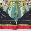 HERMES Carre 90 Scarf ""VUE DU CAROSSE DE LA GALERE LA REALE "" Silk Auth hk3012-9