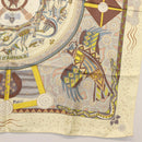 HERMES Carre 90 Scarf ""REVE D'AUSTRALIE "" Silk Yellow Auth hk3014-10