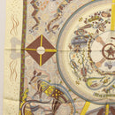 HERMES Carre 90 Scarf ""REVE D'AUSTRALIE "" Silk Yellow Auth hk3014-5