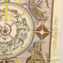 HERMES Carre 90 Scarf ""REVE D'AUSTRALIE "" Silk Yellow Auth hk3014-7