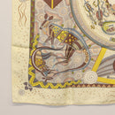 HERMES Carre 90 Scarf ""REVE D'AUSTRALIE "" Silk Yellow Auth hk3014-8