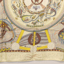 HERMES Carre 90 Scarf ""REVE D'AUSTRALIE "" Silk Yellow Auth hk3014-9