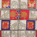 HERMES Carre 90 Scarf ""TORANA"" Silk White Auth hk3016-6