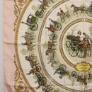 HERMES Carre 90 Scarf ""LA PROMENADE"" Silk Pink Auth hk3017-5