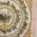 HERMES Carre 90 Scarf ""LA PROMENADE"" Silk Pink Auth hk3017-7