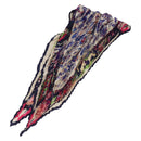 HERMES Pleated Carre 90 Scarf ""fantaisies indiennes "" Silk Navy Auth hk3018-1