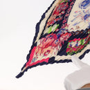 HERMES Pleated Carre 90 Scarf ""fantaisies indiennes "" Silk Navy Auth hk3018-9