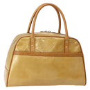 LOUIS VUITTON Monogram Vernis Tompkins Square Hand Bag Beige M91149 Auth hk3021-1