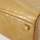 LOUIS VUITTON Monogram Vernis Tompkins Square Hand Bag Beige M91149 Auth hk3021-15