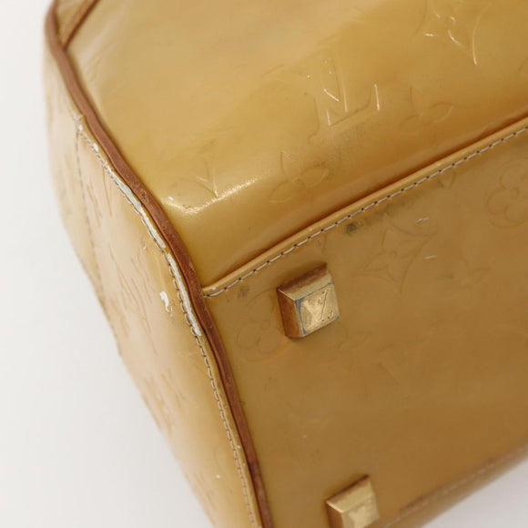 LOUIS VUITTON Monogram Vernis Tompkins Square Hand Bag Beige M91149 Auth hk3021