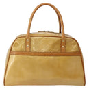 LOUIS VUITTON Monogram Vernis Tompkins Square Hand Bag Beige M91149 Auth hk3021-13