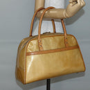 LOUIS VUITTON Monogram Vernis Tompkins Square Hand Bag Beige M91149 Auth hk3021-24