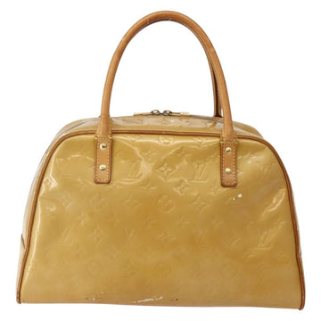 LOUIS VUITTON Monogram Vernis Tompkins Square Hand Bag Beige M91149 Auth hk3021 - 0