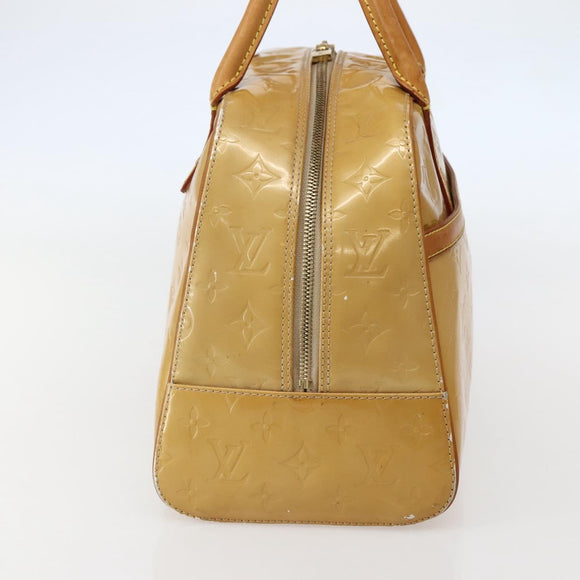 LOUIS VUITTON Monogram Vernis Tompkins Square Hand Bag Beige M91149 Auth hk3021