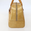 LOUIS VUITTON Monogram Vernis Tompkins Square Hand Bag Beige M91149 Auth hk3021-4
