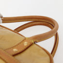 LOUIS VUITTON Monogram Vernis Tompkins Square Hand Bag Beige M91149 Auth hk3021-14