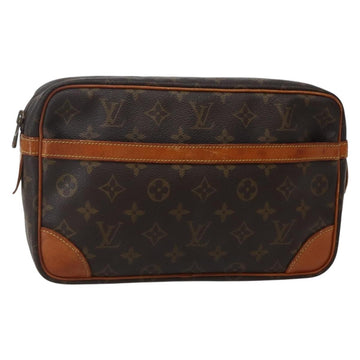 LOUIS VUITTON Monogram Compiegne 28 Clutch Bag M51845 LV Auth hk3024