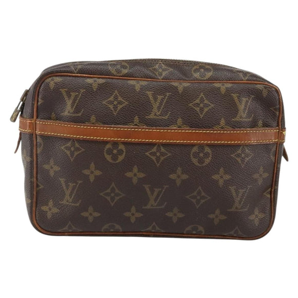 LOUIS VUITTON Monogram Compiegne 23 Clutch Bag M51847 LV Auth hk3029