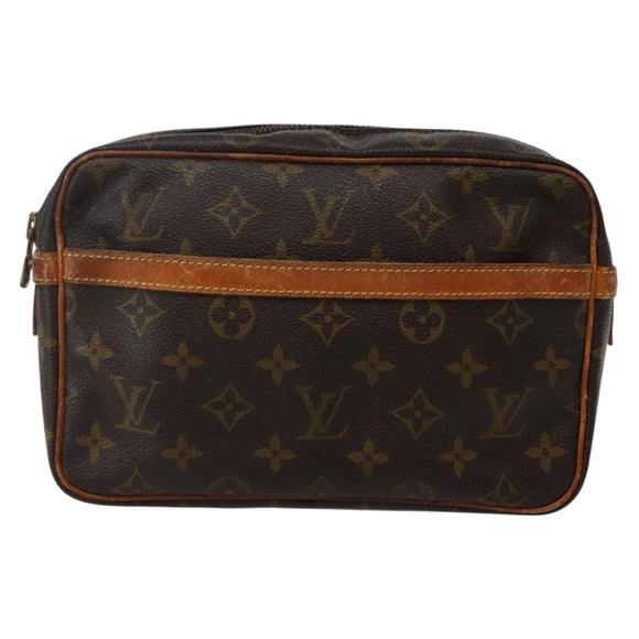 LOUIS VUITTON Monogram Compiegne 23 Clutch Bag M51847 LV Auth hk3030