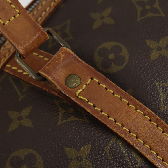 LOUIS VUITTON Monogram Sac Souple 35 Boston Bag M41626 LV Auth hk3035