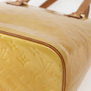 LOUIS VUITTON Monogram Vernis Houston Hand Bag Beige M91004 LV Auth hk3041-15