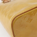 LOUIS VUITTON Monogram Vernis Houston Hand Bag Beige M91004 LV Auth hk3041-16