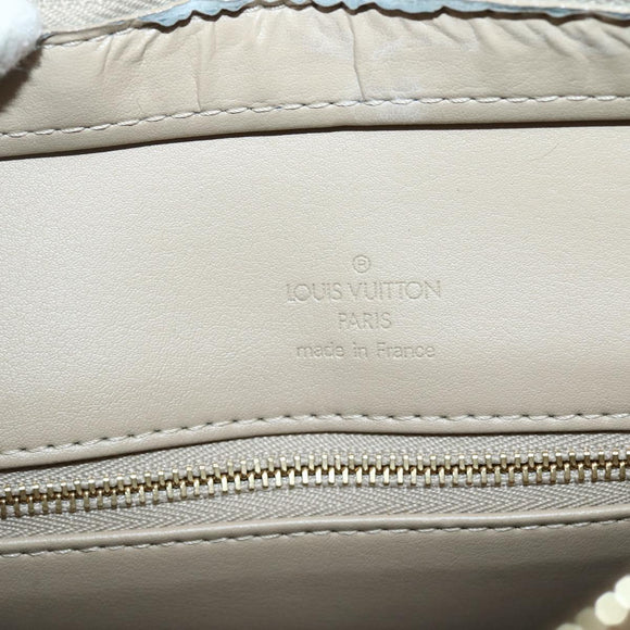 LOUIS VUITTON Monogram Vernis Houston Hand Bag Beige M91004 LV Auth hk3041