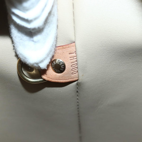 LOUIS VUITTON Monogram Vernis Houston Hand Bag Beige M91004 LV Auth hk3041