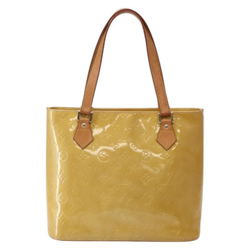 LOUIS VUITTON Monogram Vernis Houston Hand Bag Beige M91004 LV Auth hk3041 - 0