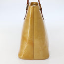 LOUIS VUITTON Monogram Vernis Houston Hand Bag Beige M91004 LV Auth hk3041-4