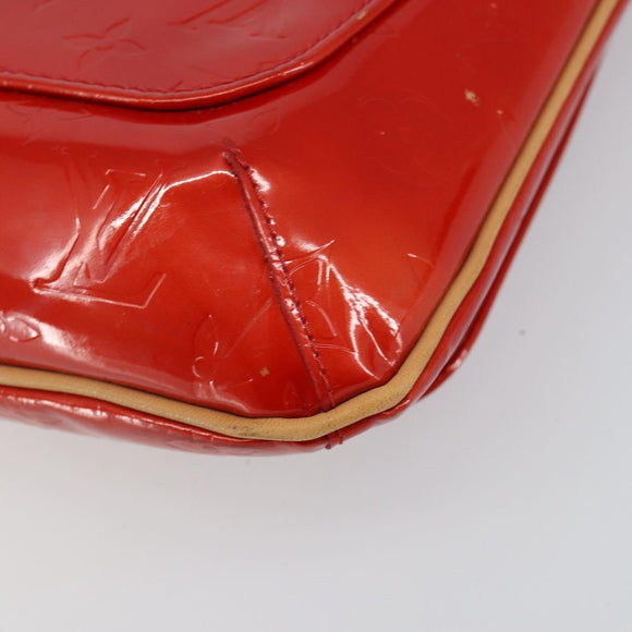 LOUIS VUITTON Monogram Vernis Thompson Street Bag Red M91094 LV Auth hk3043