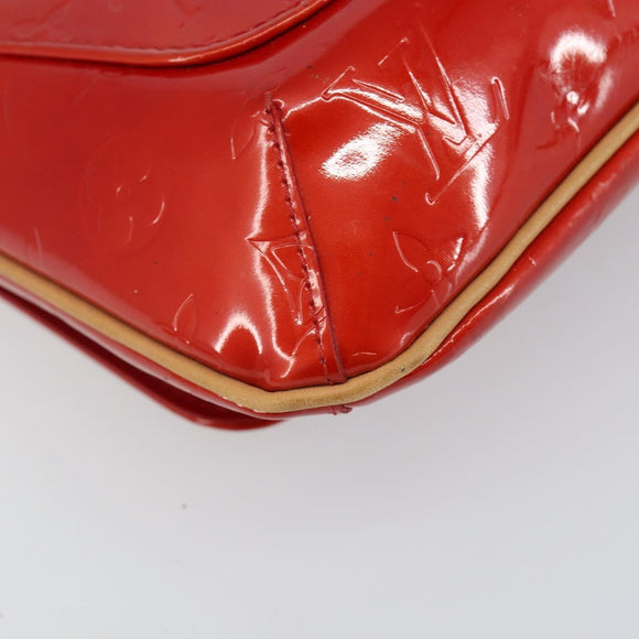 LOUIS VUITTON Monogram Vernis Thompson Street Bag Red M91094 LV Auth hk3043