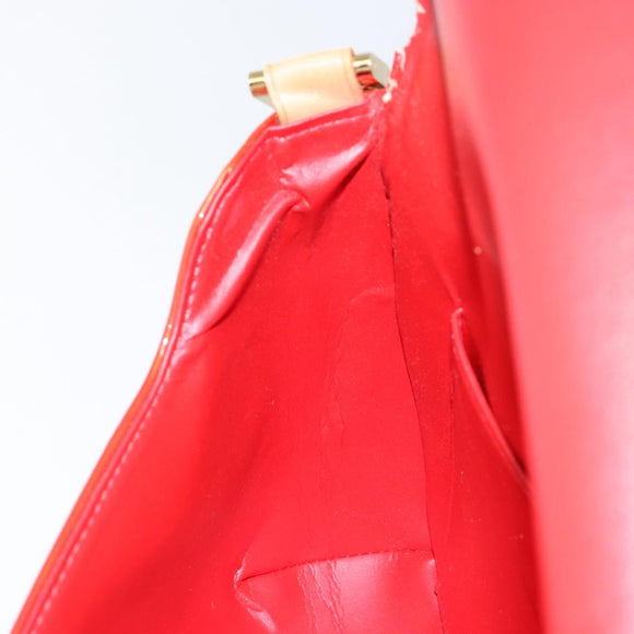 LOUIS VUITTON Monogram Vernis Thompson Street Bag Red M91094 LV Auth hk3043