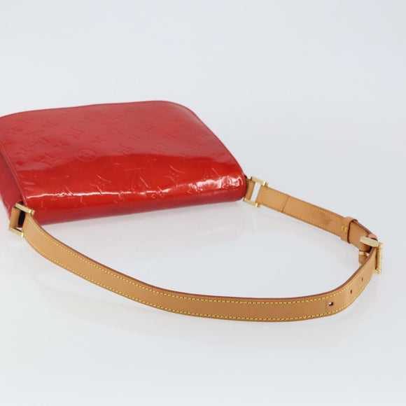 LOUIS VUITTON Monogram Vernis Thompson Street Bag Red M91094 LV Auth hk3043