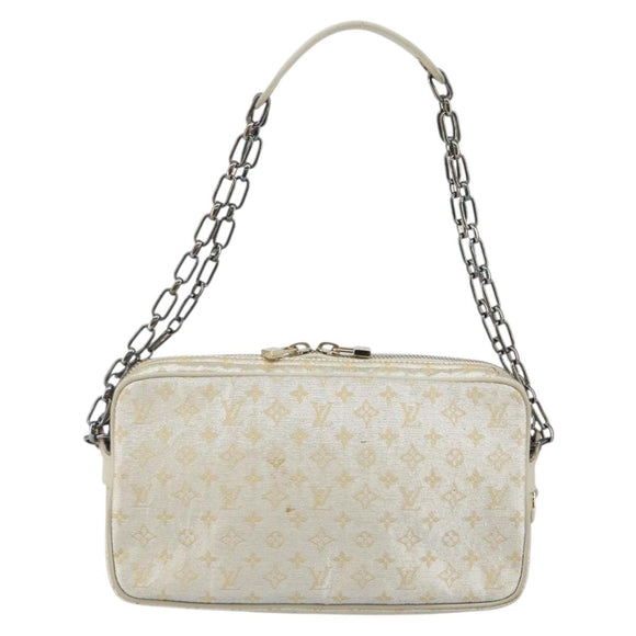 LOUIS VUITTON Monogram Shine McKenna Shoulder Bag Gold M92363 LV Auth hk3048